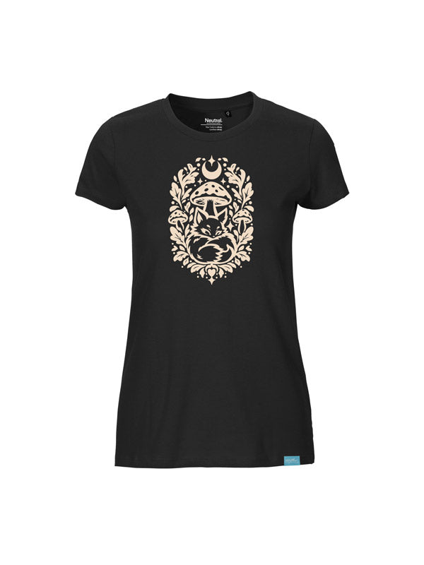 Forest Fox Society Wide Print - Ladies Fit T-Shirt