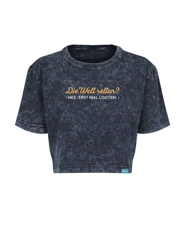 Die Welt retten? Erstmal Looten! Urban Wash Cropped Tee