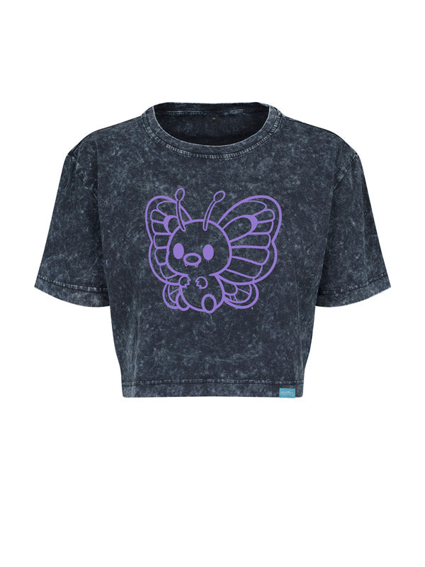 Kawaii Monster Urban Wash Cropped Tee verschiedene Designs