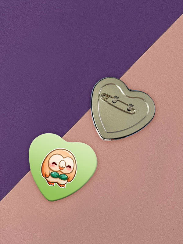Kawaii Monster Alola Starter Herz Button