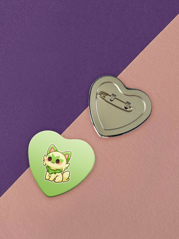 Kawaii Monster Paldea Starter Herz Button
