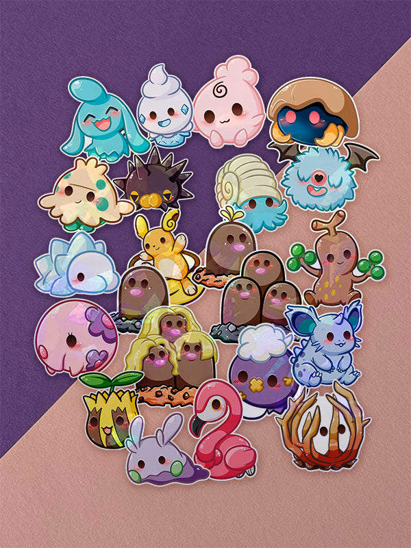 Kawaii Monster Sticker Vol. 9 - Komplettset 22 Aufkleber