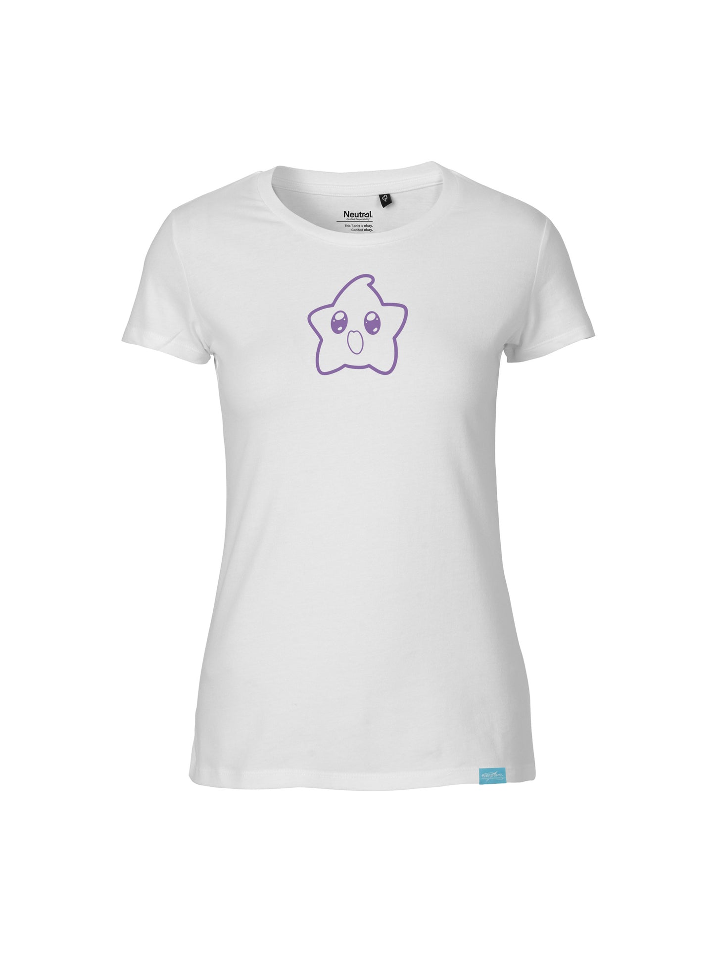 Happy Star- Ladies Fit T-Shirt White