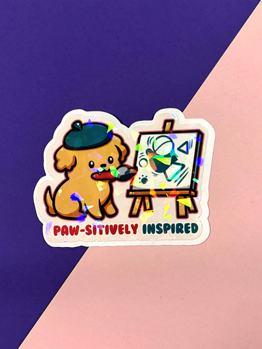 Kawaii Artist Pup Sticker - Verschiedene Varianten