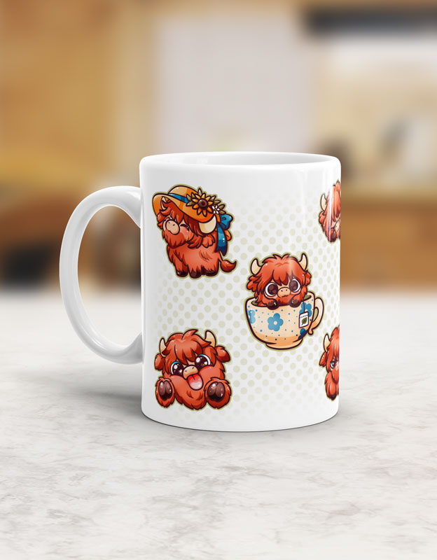 Silly Little Fluffy Pals Highland Cattle Tasse