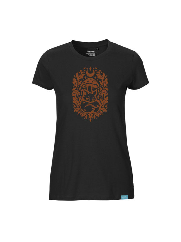 Forest Fox Society Wide Print - Ladies Fit T-Shirt