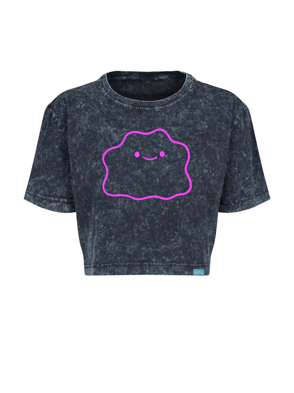 Kawaii Monster Urban Wash Cropped Tee verschiedene Designs