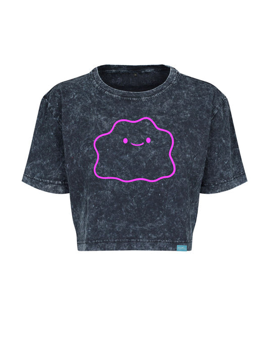 Kawaii Monster Urban Wash Cropped Tee verschiedene Designs