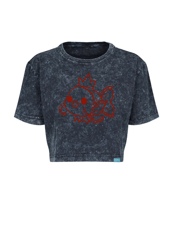 Kawaii Monster Urban Wash Cropped Tee verschiedene Designs