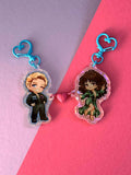 LIMITED Allie und Dean Acrylic Magnetic Heart Keychain Schlüsselanhänger
