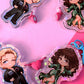 LIMITED Allie und Dean Acrylic Magnetic Heart Keychain Schlüsselanhänger