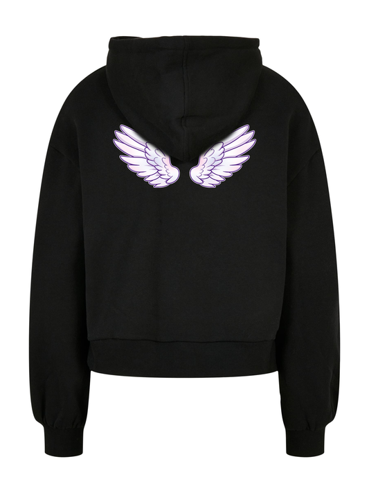Magical Girl Wings Ladies Organic Oversized Hoody
