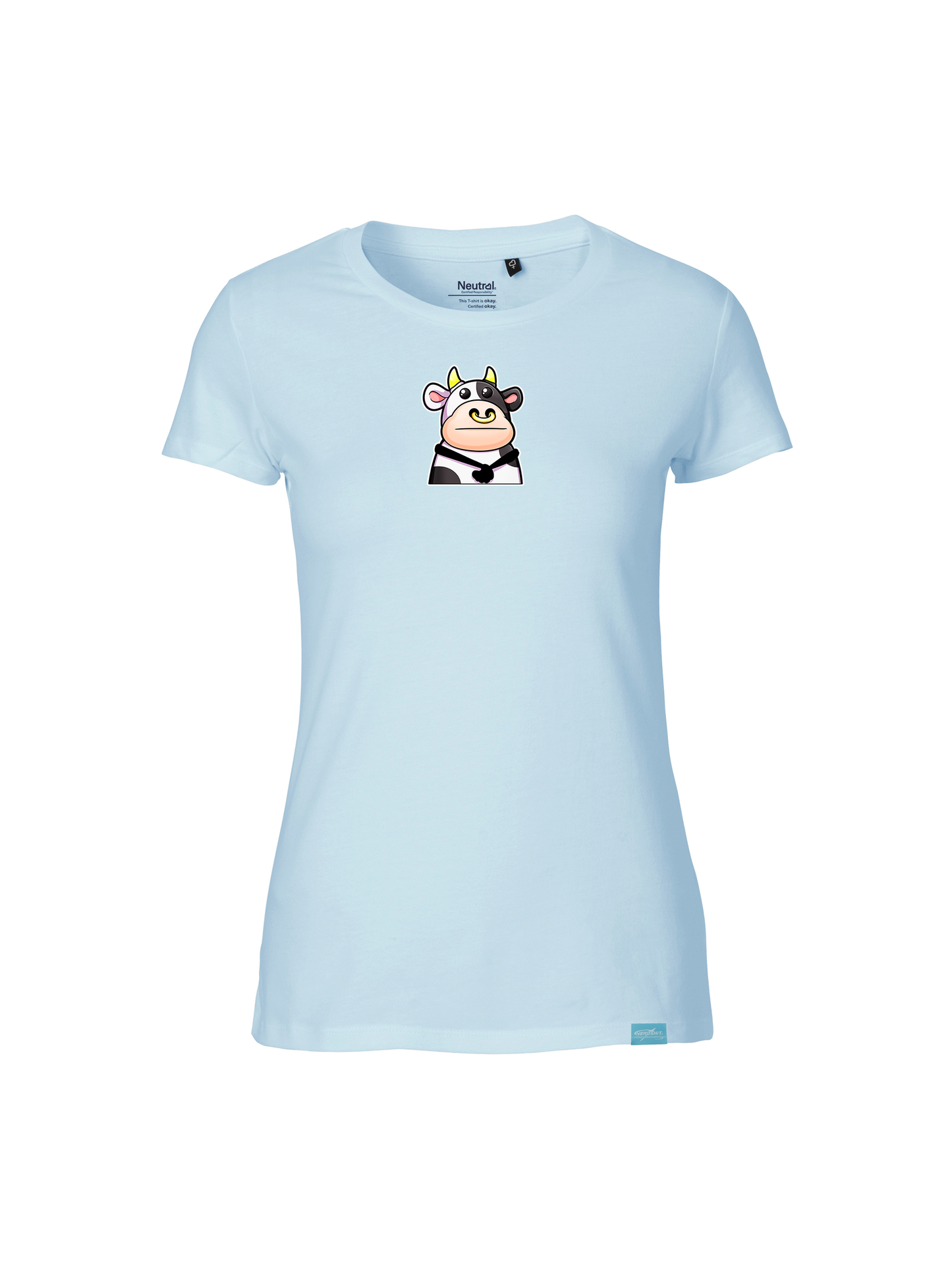Kawaii Cow Ladies Fit Shirt - Big Design