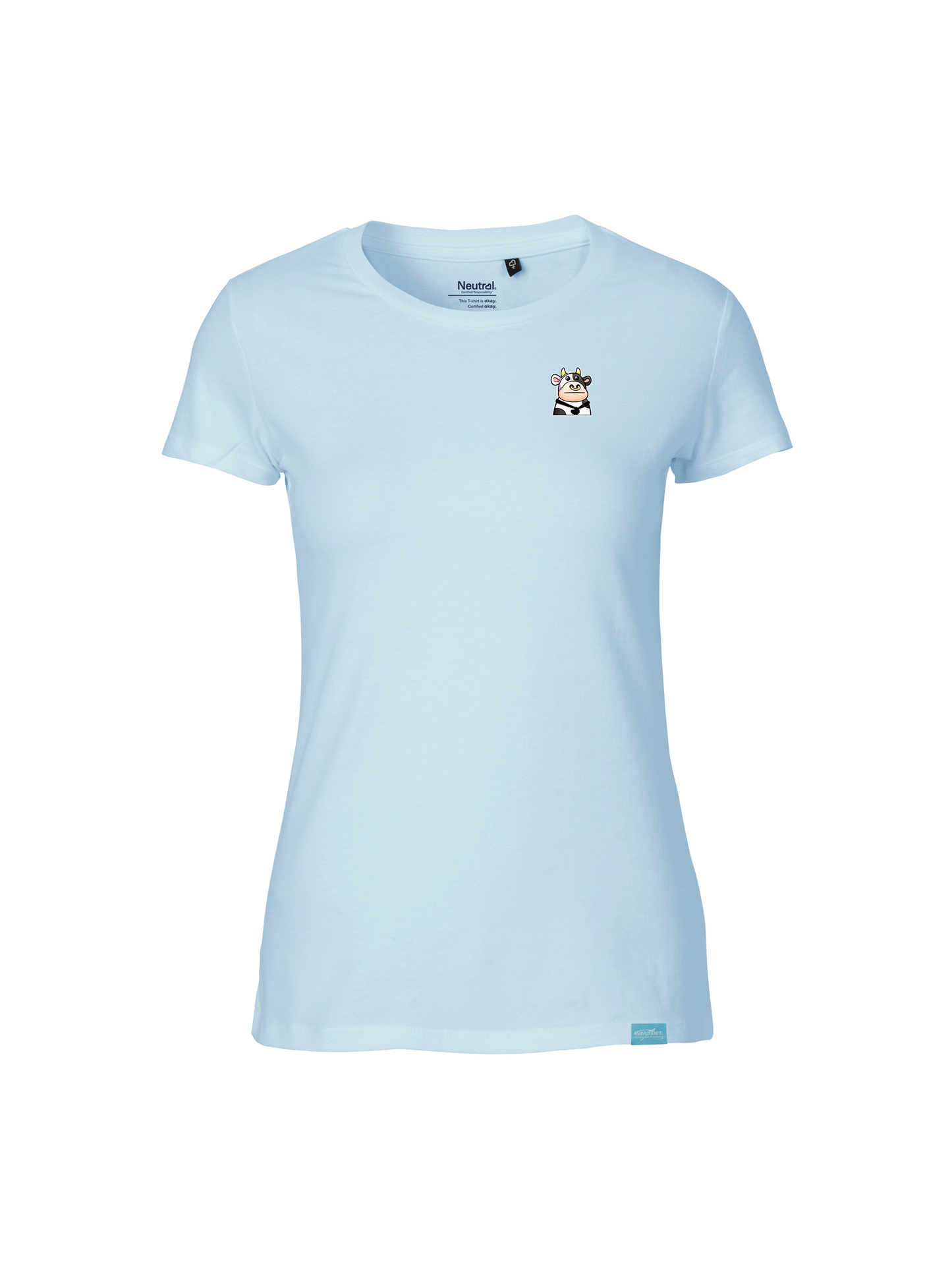 Kawaii Cow Ladies Fit Shirt - Small Design