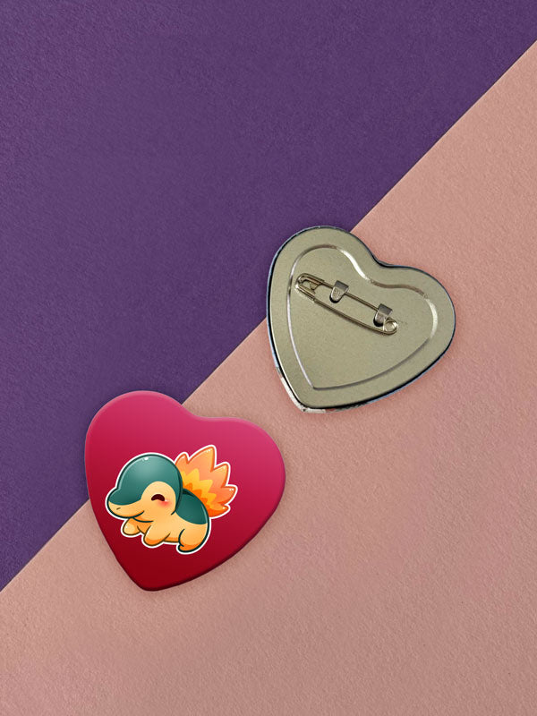 Kawaii Monster Johto Starter Herz Button