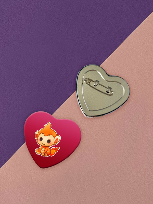 Kawaii Monster Sinnoh Starter Herz Button
