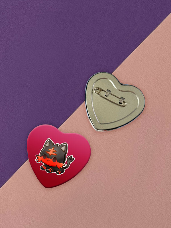 Kawaii Monster Alola Starter Herz Button