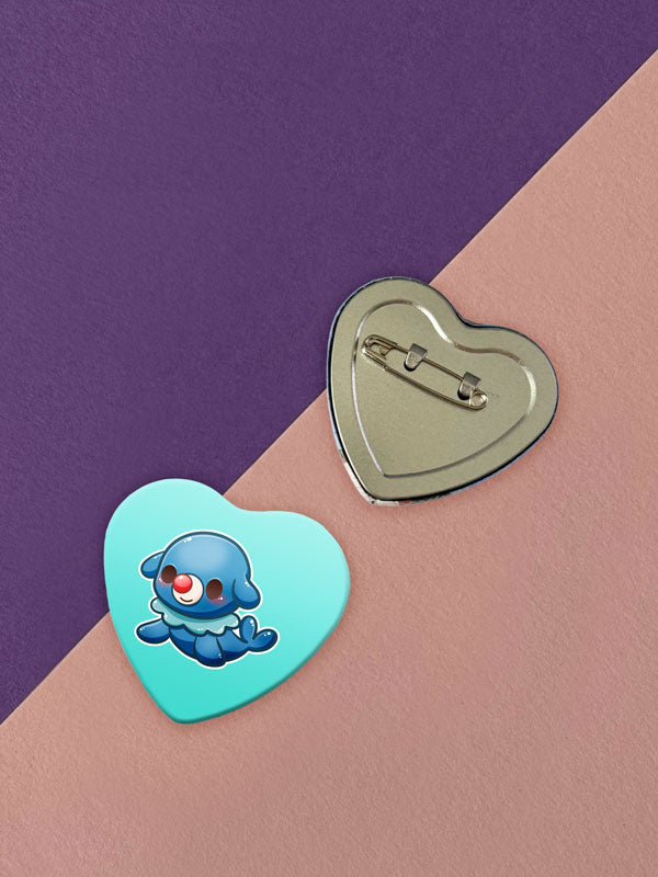 Kawaii Monster Alola Starter Herz Button