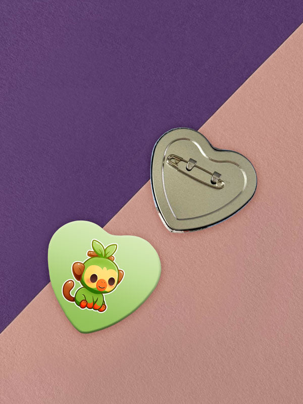 Kawaii Monster Galar Starter Herz Button