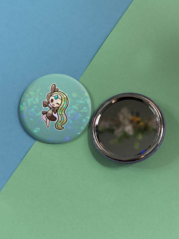 Kawaii Monster Button Taschenspiegel verschiedene Designs
