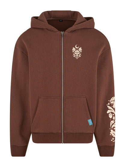 Forest Fox Society Cozy Zip Hoody Full Design