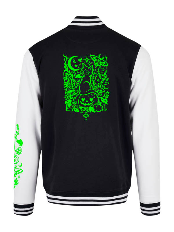 Halloween Witch Cat Society Urban Streetwear College Jacke