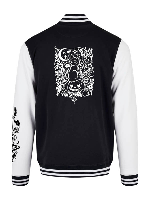 Halloween Witch Cat Society Urban Streetwear College Jacke
