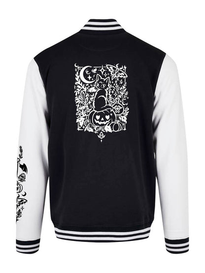 Halloween Witch Cat Society Urban Streetwear College Jacke
