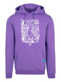 Halloween Witch Cat Society Heavy Hoody Violett