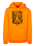 Halloween Witch Cat Society Heavy Hoody Orange