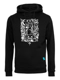 Halloween Witch Cat Society Heavy Hoody Schwarz