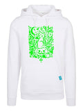 Halloween Witch Cat Society Heavy Hoody Weiß