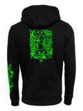 Halloween Witch Cat Society Heavy Hoody Full Design