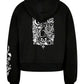 Halloween Witch Cat Society Ladies Organic Oversized Hoody Wide Print