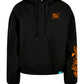 Halloween Witch Cat Society Ladies Organic Oversized Hoody Wide Print