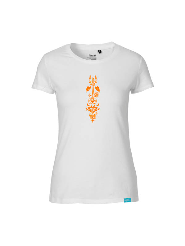 Halloween Witch Cat Society Ladies Fit T-Shirt Slim Print