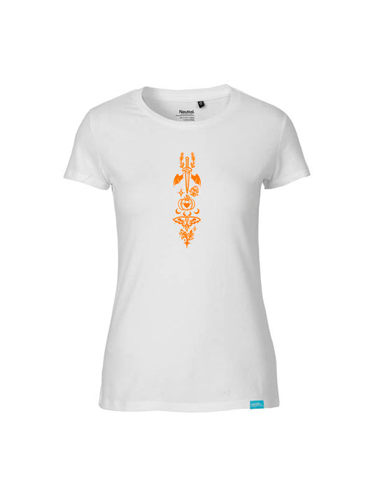 Halloween Witch Cat Society Ladies Fit T-Shirt Slim Print