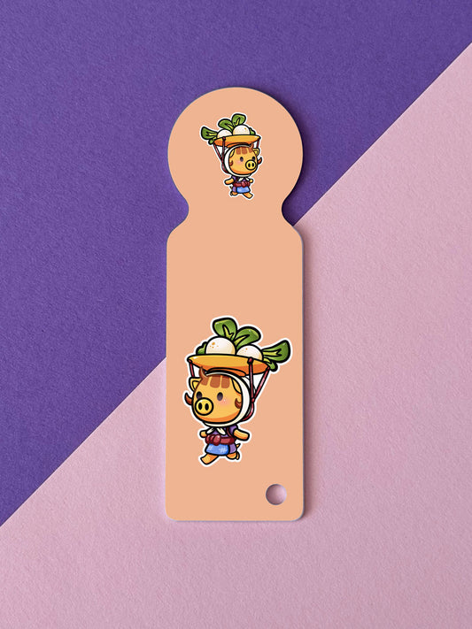 Kawaii Island Einkaufswagenchip mit Schlüsselanhänger