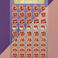 Silly Little Fluffy Pals Highland Cattle Mini Stickerbogen Clear Backing