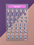 Silly Little Fluffy Pals Shark Mini Stickerbogen Clear Backing