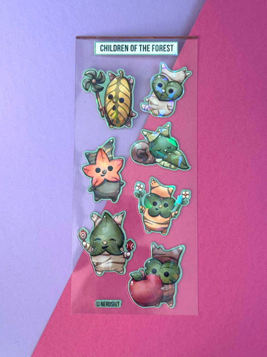 Children of the Forest Stickerbogen Clear Backing
