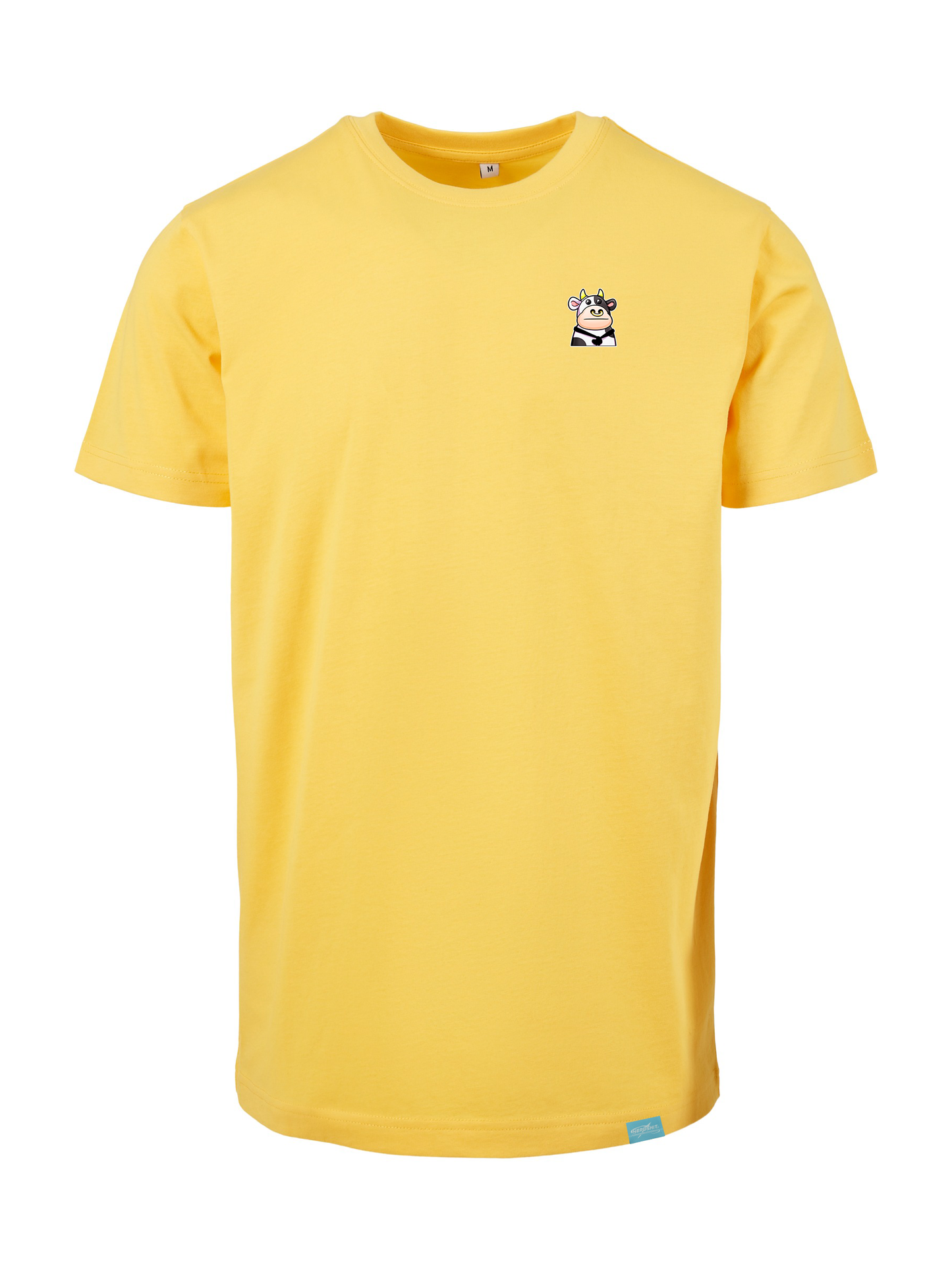 Kawaii Cow Round Neck T-Shirt - Small Design