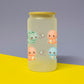 Kawaii Monster Kanto Starter Trinkglas mit Bambusdeckel inkl. Glasstrohhalm und Reinigungsbürste