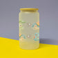 Kawaii Monster Johto Starter Trinkglas mit Bambusdeckel inkl. Glasstrohhalm und Reinigungsbürste