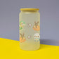 Kawaii Monster Unova Starter Trinkglas mit Bambusdeckel inkl. Glasstrohhalm und Reinigungsbürste