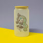 Kawaii Monster Meloetta Trinkglas mit Bambusdeckel inkl. Glasstrohhalm und Reinigungsbürste