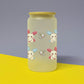 Kawaii Monster Minun Plusle Trinkglas mit Bambusdeckel inkl. Glasstrohhalm und Reinigungsbürste