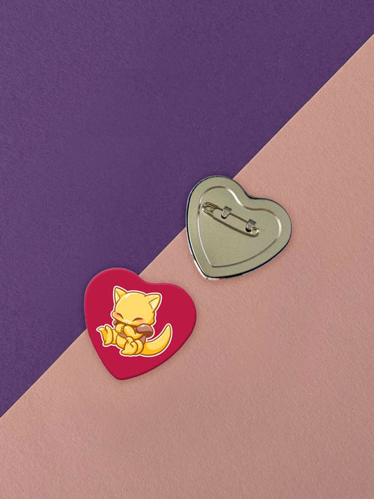 Kawaii Monster Herz Button verschiedene Designs
