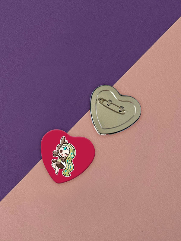 Kawaii Monster Herz Button verschiedene Designs