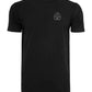 Halloween Ouija Board Round Neck T-Shirt Schwarz Front&Back